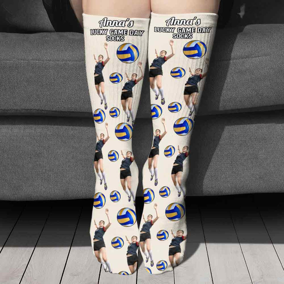 Lucky Game Day Socks - Personalized Volleyball Socks