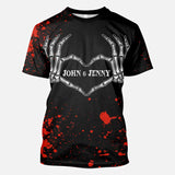 Till Your Unsolvable Murder Do Us Part - Personalized Halloween Couple All Over T-shirt and Hoodie