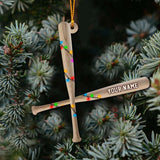 Baseball Lovers - Personalized Christmas Ornament (Printed On Both Sides)
