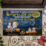 Welcome To Our Campsite - Personalized Couple Camping Doormat