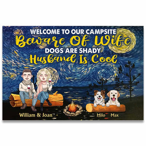 Welcome To Our Campsite - Personalized Couple Camping Doormat