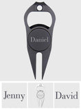 Name Ball Marker Multipurpose Bottle Opener - Golf gift for dad, him, boyfriend, husband, grandpa - Personalized Golf Fork Ball Marker