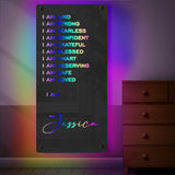 I Am - Personalized Affirmations Light Mirror