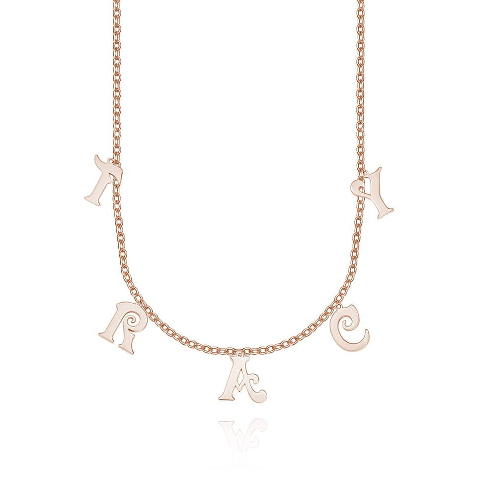 Letter Initials - Personalized Initials Necklace