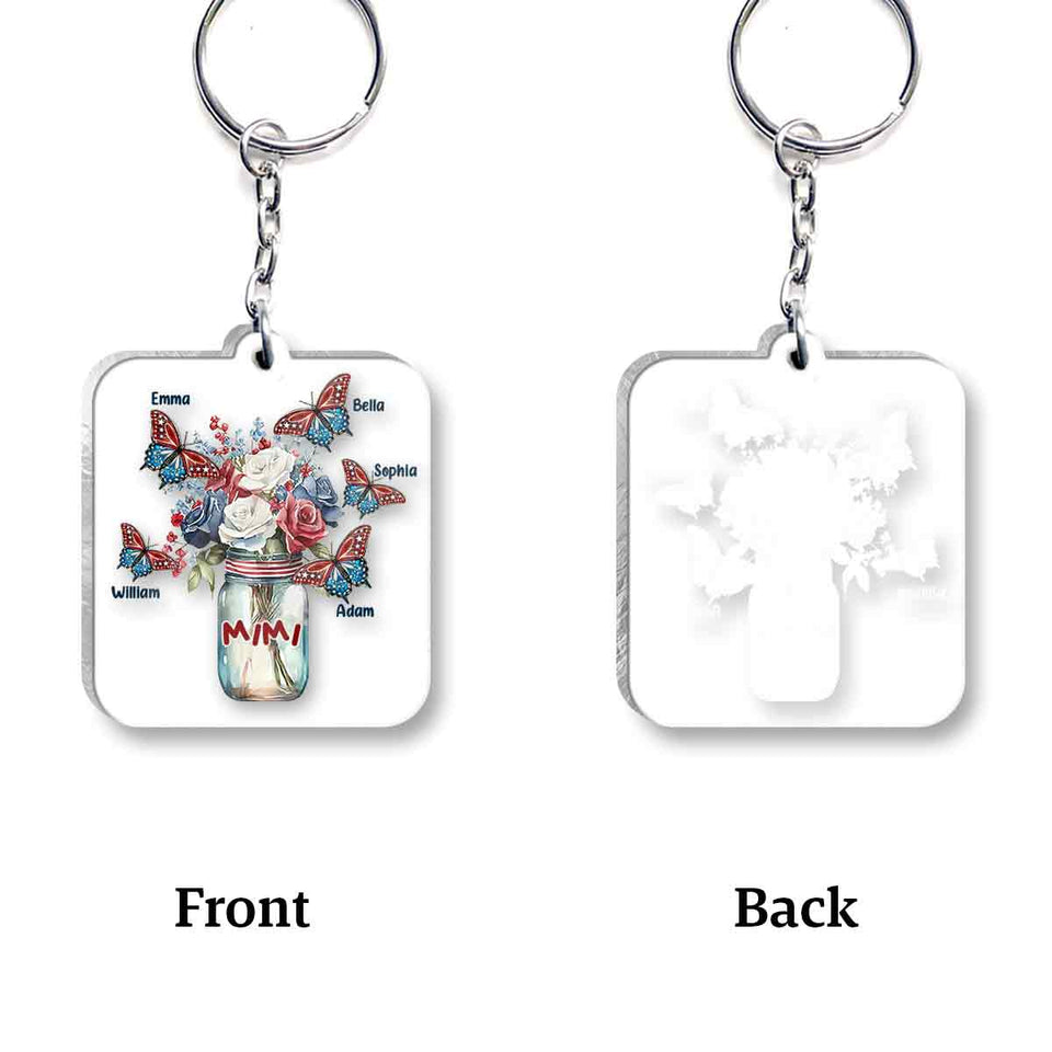 Happiness Is Being A Grandma - Personalized Grandma Transparent Keychain