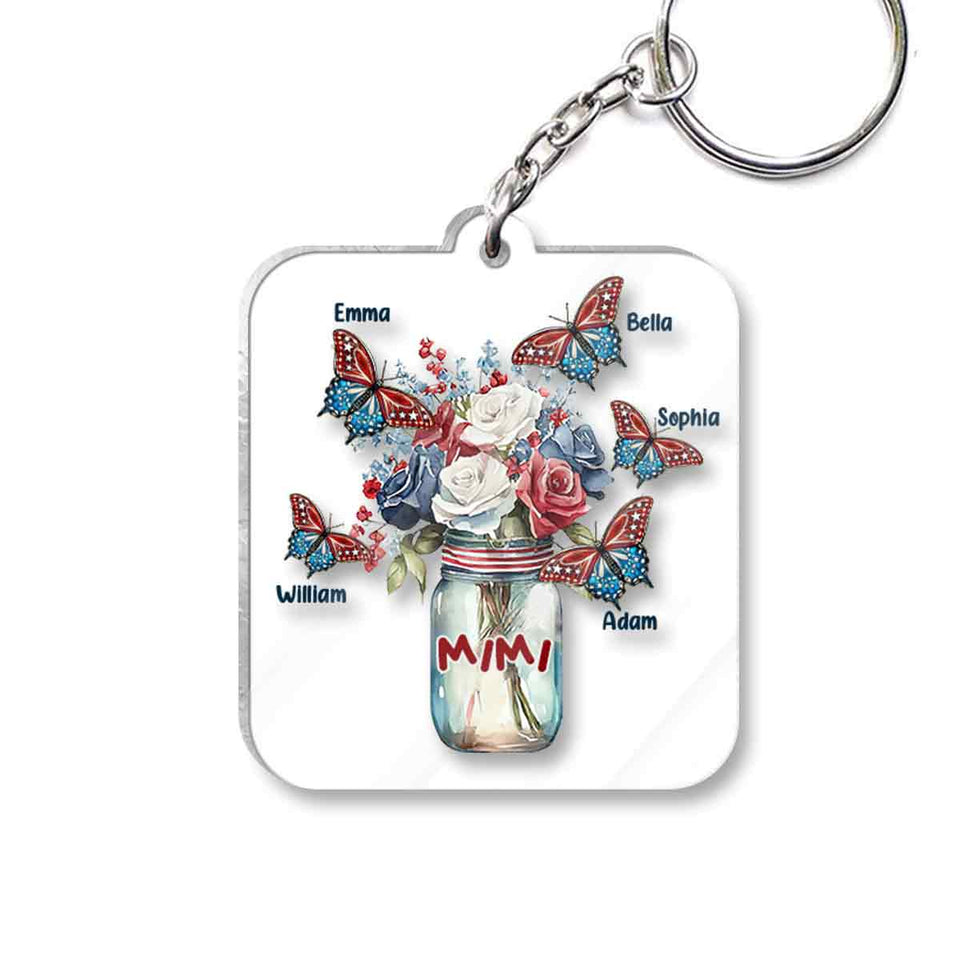 Happiness Is Being A Grandma - Personalized Grandma Transparent Keychain