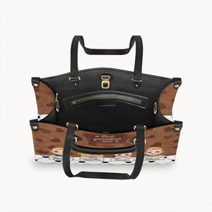 Best Grandma Ever - Gift for grandma, mom, aunt - Personalized Leather Handbag