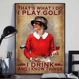 That's What I Do - Golf Poster 062021