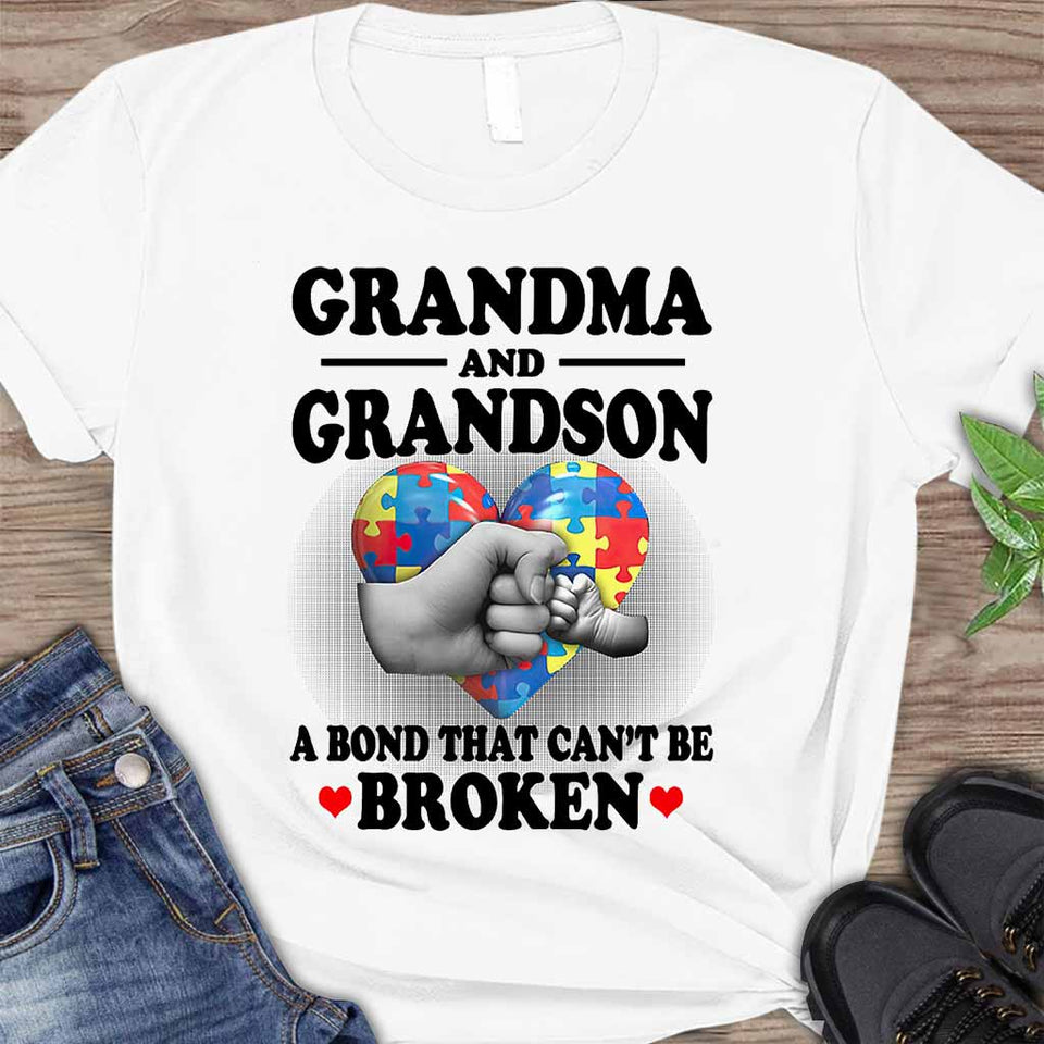 T-shirt et sweat à capuche « Grand-mère et petit-fils » pour la sensibilisation à l'autisme (06/2021)