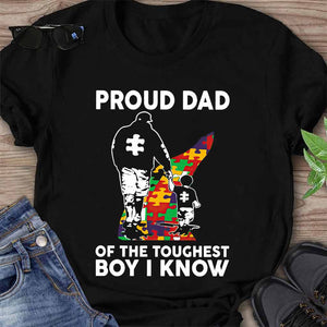Papa fier - T-shirt et sweat à capuche de sensibilisation à l'autisme 062021