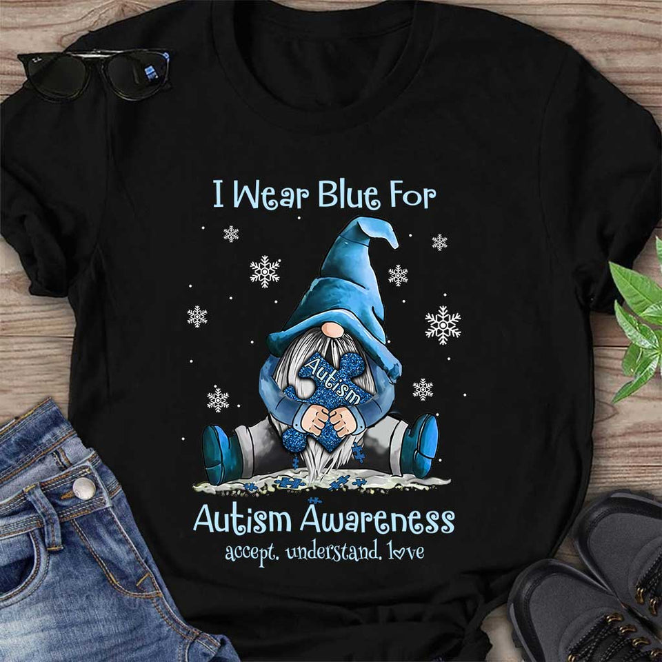 Je porte du bleu - T-shirt et sweat à capuche de sensibilisation à l'autisme 062021
