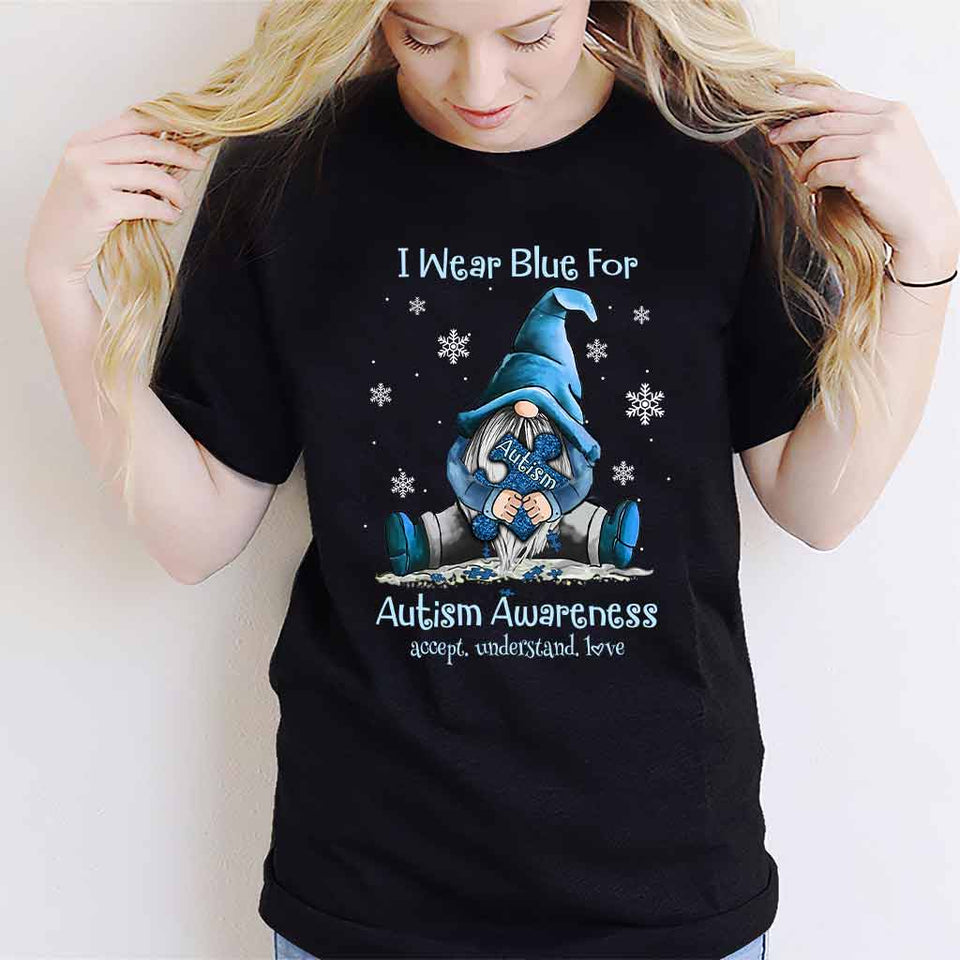Je porte du bleu - T-shirt et sweat à capuche de sensibilisation à l'autisme 062021