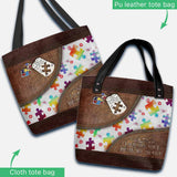 I'm His Voice He Is My Heart - Autism Awareness Tote Bag 062021