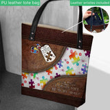 I'm His Voice He Is My Heart - Autism Awareness Tote Bag 062021