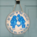 So Many In The Ocean - Scuba Diving Personalized Round Wood Sign