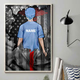 Honors Nurse Flag - Personalized Nurse Poster With Pattern Print