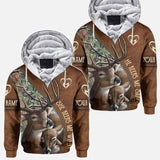 She Keeps Me Wild He Keeps Me Safe - Personalized Couple Hunting All Over T-shirt and Hoodie