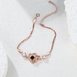 Personalized Heart-shaped Love Projection Charm