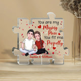 You Are My Missing Piece - Personalized Couple Custom Shaped Acrylic Plaque