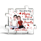 You Are My Missing Piece - Personalized Couple Custom Shaped Acrylic Plaque