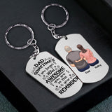 To My Dad - Personalized Father's Day Father Stainless Steel Keychain