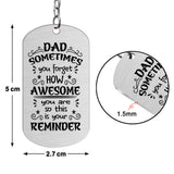 To My Dad - Personalized Father's Day Father Stainless Steel Keychain