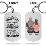 To My Dad - Personalized Father's Day Father Stainless Steel Keychain
