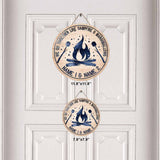 We Go Together - Camping Personalized Round Wood Sign