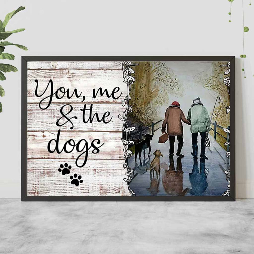 You, Me And The Dogs - Fishing Poster