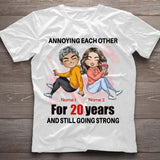 Husband And Wife Annoying Each Other - Personalized Couple T-shirt and Hoodie
