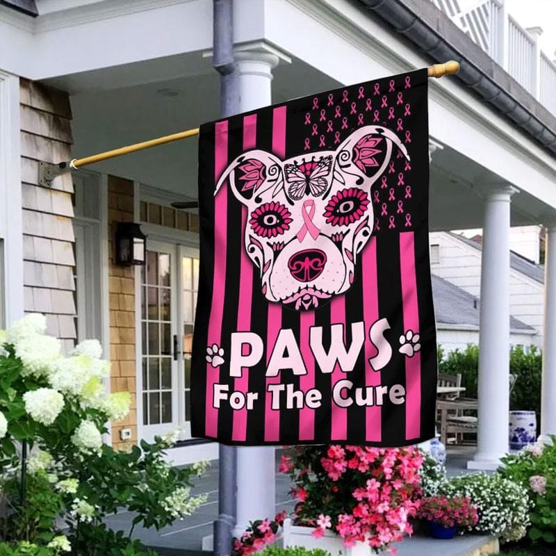 Paws For The Cure - Drapeau de la Maison de sensibilisation au cancer du sein 0822