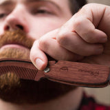 Wooden Beard Comb For Men - gift for uncle, dad - Personalized Beard Comb