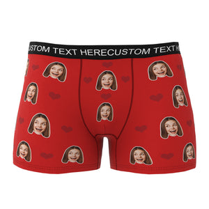Custom Wife Or Girlfriend Face Boxers - Personalized Couple Men's boxer briefs