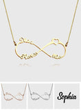 Personalized Three Names Infinity Necklace