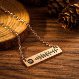 Personalized Bar Spotify Code Engraved Name Charm