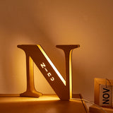 Wooden Letter - Personalized Any Letter With Name Lamp