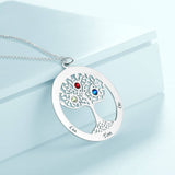 Personalized Family Tree Necklace With Birthstone