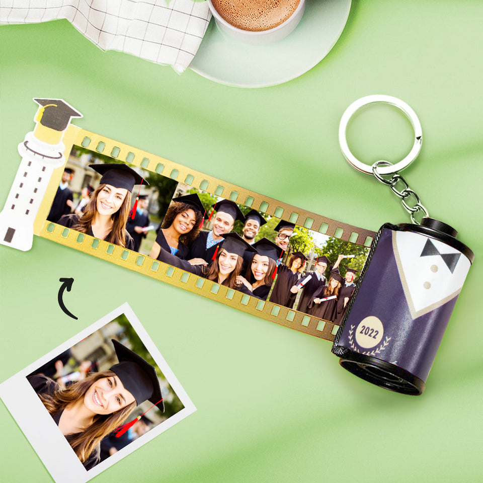 Personalized Graduation Photo Film Roll Keychain