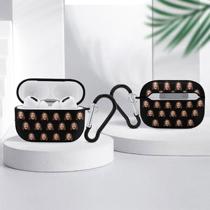 Custom Face Funny - Personalized Airpods Case Cover With Keychain