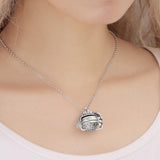 Any Photo - Personalized Angel Wings Expanding Photo Ball Locket Necklace