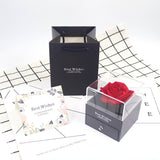 Many Color Gift Rose Jewelry Gift Box With Card And Bag