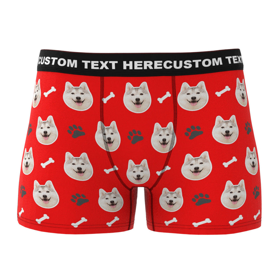 Custom Dog Face Boxers - Personalized Dog Men's boxer briefs
