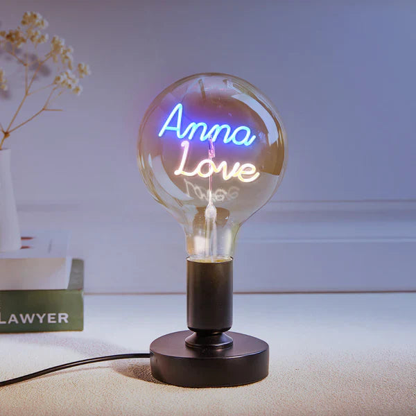 Any Name Light Bulbs - Personalized Any Name Light Bulbs Lamp