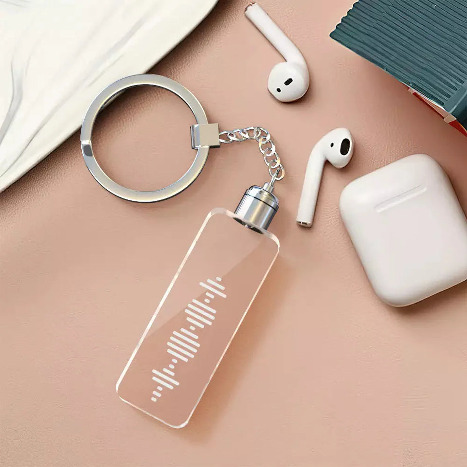 Music Code Led Transparent Bar - Personalized Music Code Led Bar Keychain