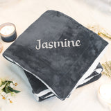Embroidered Name - Personalized Embroidered Plush Throw Blanket