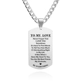 I Love You - Personalized Couple Steel Dog Tag Picture Necklace