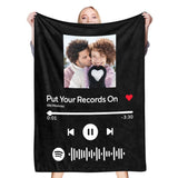 Music Code Song Photo Custom - Personalized Music Code Blanket