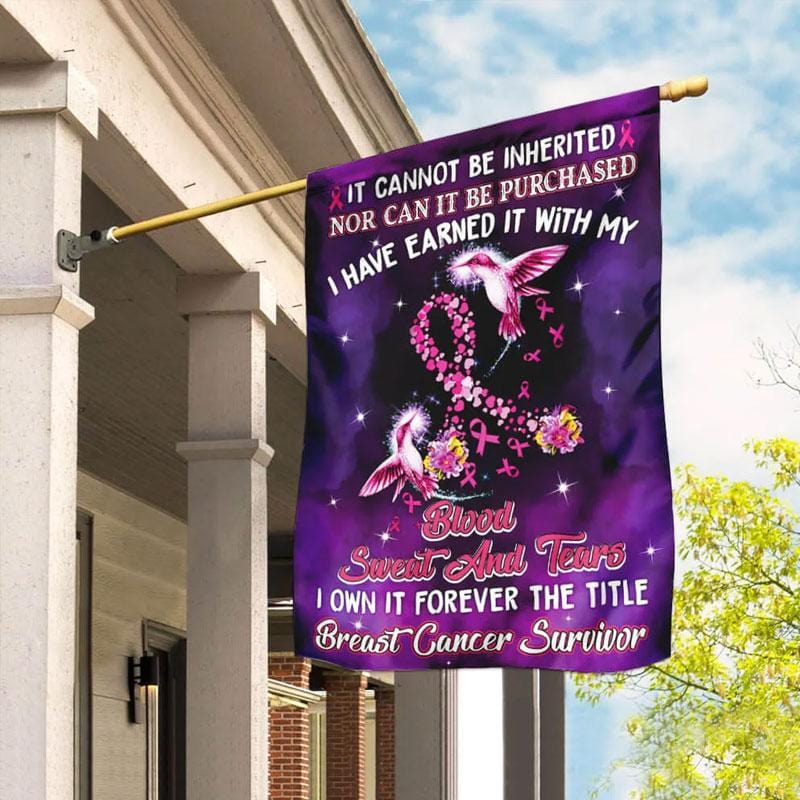 Sang, sueur et larmes - Drapeau de la Maison de sensibilisation au cancer du sein 0822