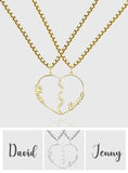 Any Name Heart - Personalized Couple Name Heart Necklace