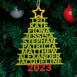 Any Name Christmas Tree - Personalized Family Any Name Christmas Tree Ornament